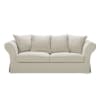 Sofa 3-/4-Sitzer aus Leinen, ecru